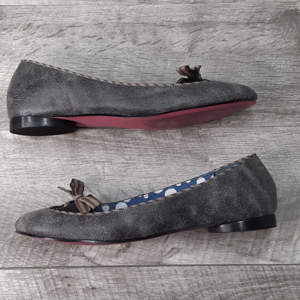 New Kensie 9M distressed leather ballet flats - Picture 6 of 8